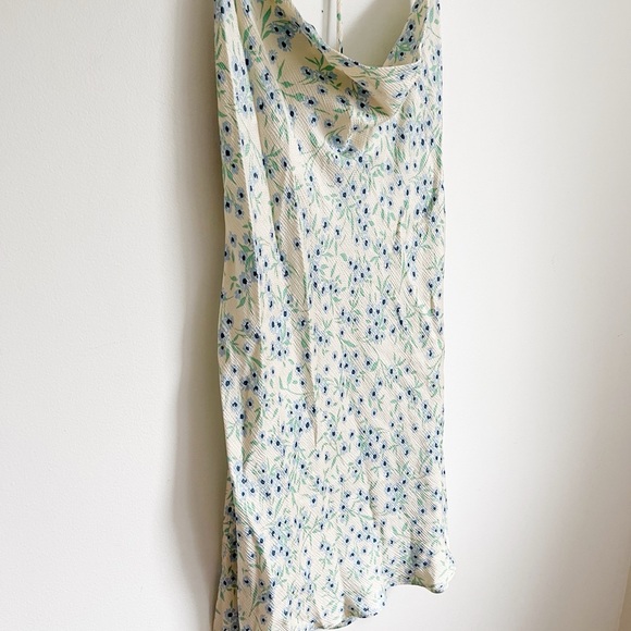 Zara Floral Cowl Neck Spaghetti Strap Slip Dress | Size Large - Picture 5 of 6